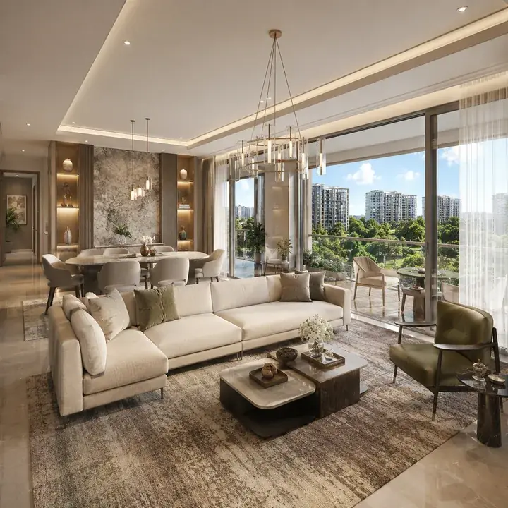 SOBHA Hennur–Bagalur — Indicative living and dining interior