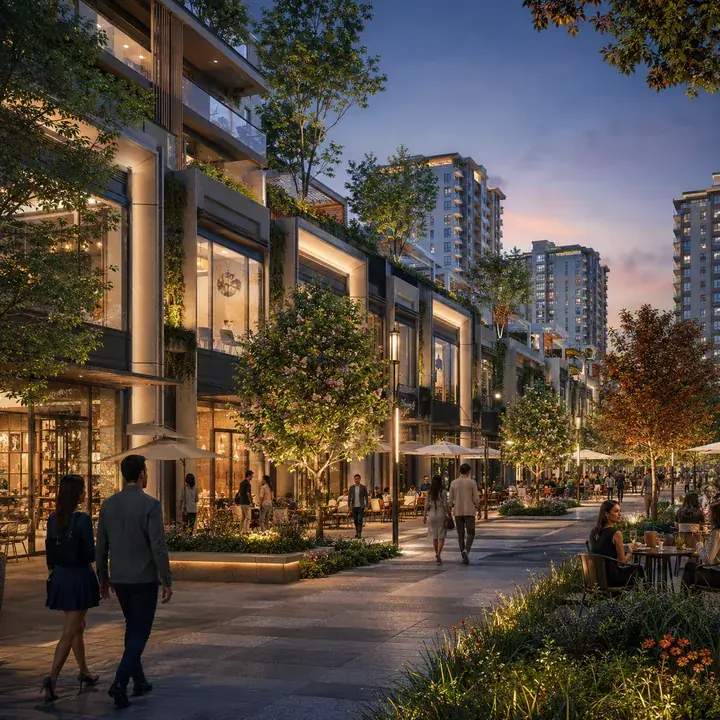 SOBHA Hennur–Bagalur — The retail corridor within the development